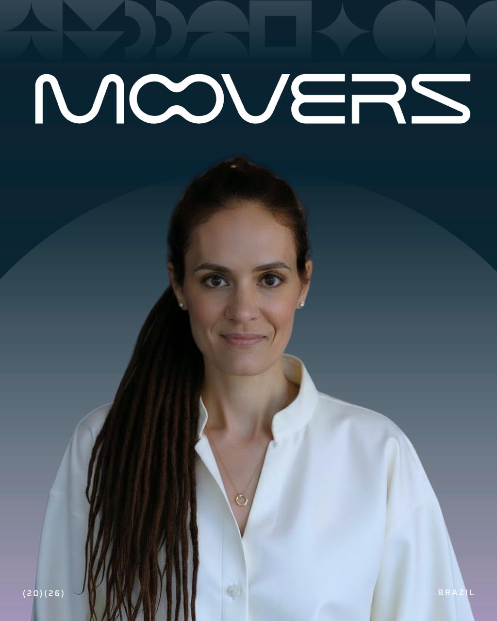 Mônica Magalhães em peça visual da Moovers